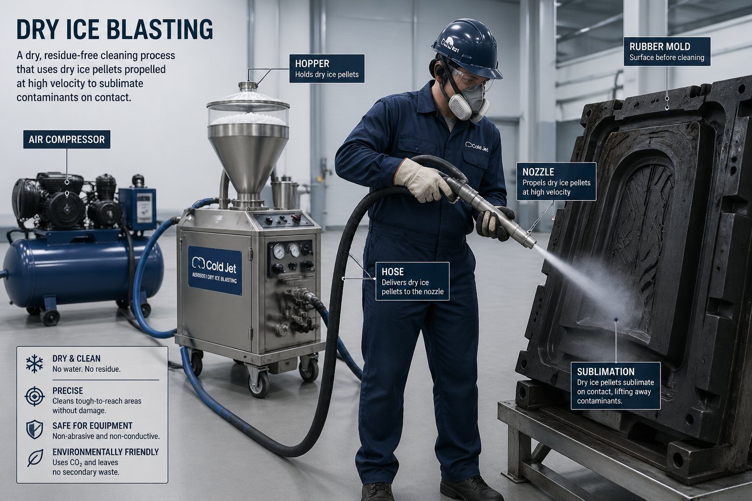 Extending Rubber Mold Lifespan with Non-Destructive Cleaning
